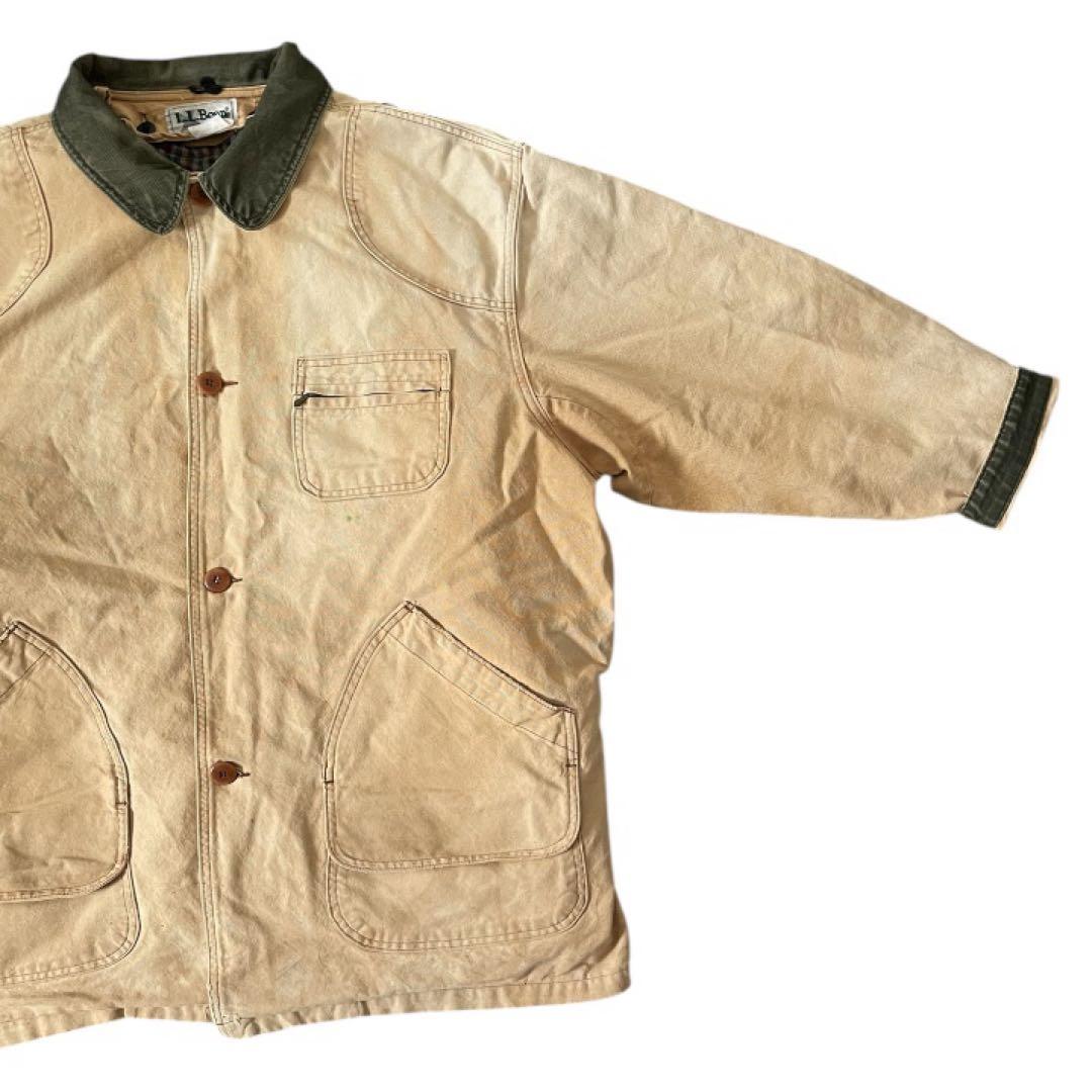 90s L.L.Beanプリマロフト フィールドコートコーデュロイ襟2way古着