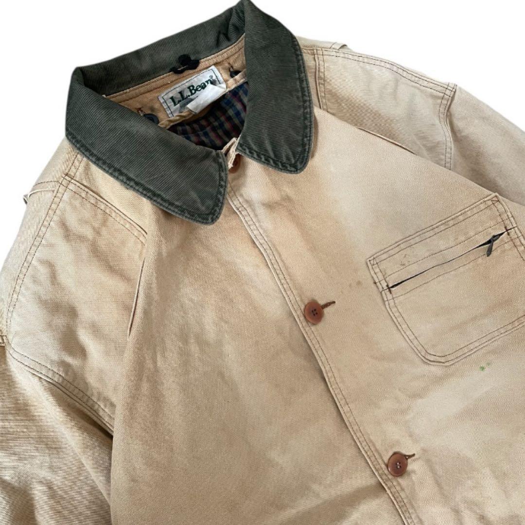 90s L.L.Beanプリマロフト フィールドコートコーデュロイ襟2way古着