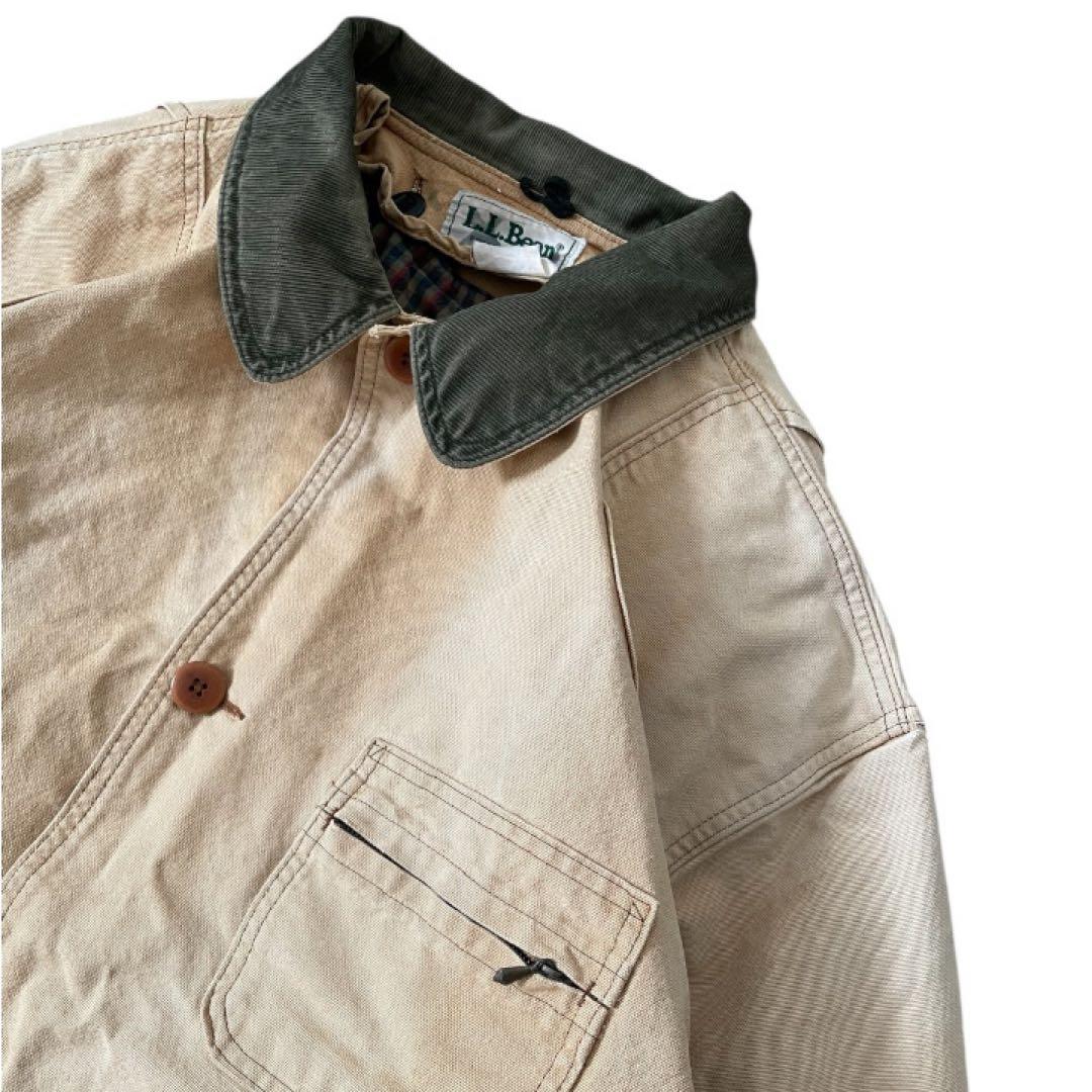 90s L.L.Beanプリマロフト フィールドコートコーデュロイ襟2way古着
