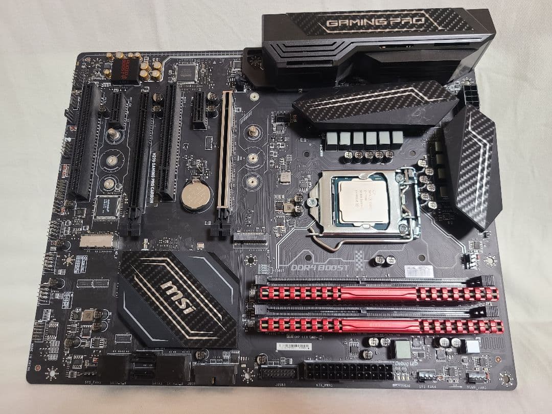 MSI マザーボード、corei7 cpu、16GBメモリ、白虎