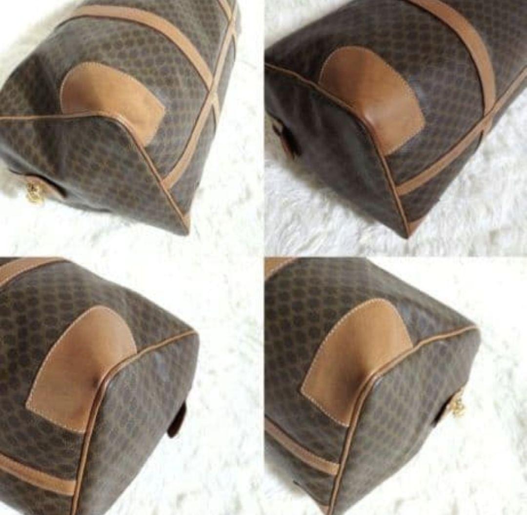 セリーヌ トリオンフ ボストンマカダム レザー ゴールド 南京錠 大容量