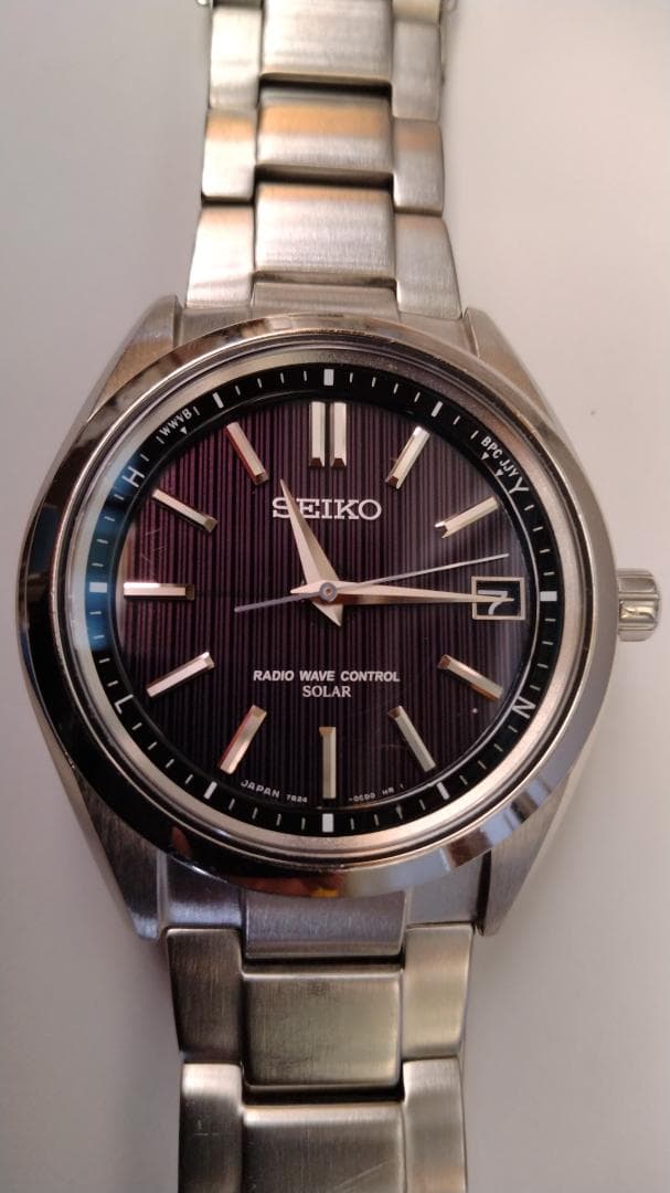 SEIKO セイコー ブライツ ソーラー電波7B24-0BH0 チタン デイト