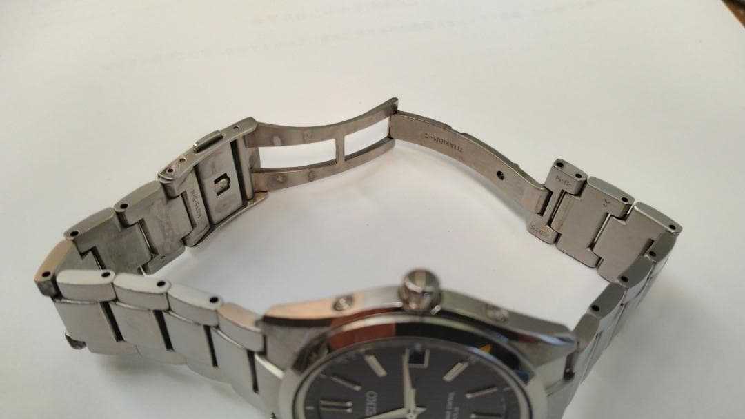 SEIKO セイコー ブライツ ソーラー電波7B24-0BH0 チタン デイト
