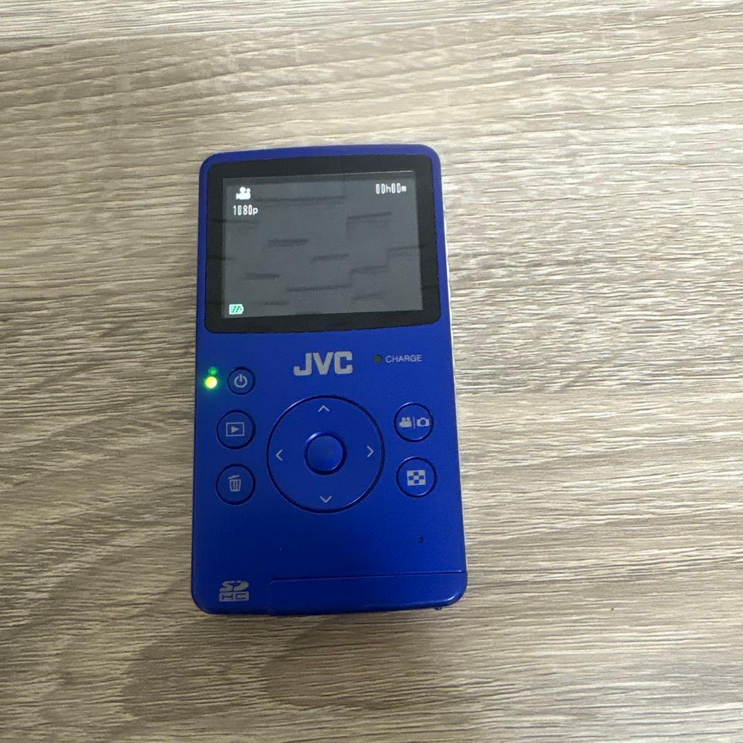 【動作確認済】JVC HDメモリーカメラ GC-FM1-A ブルー