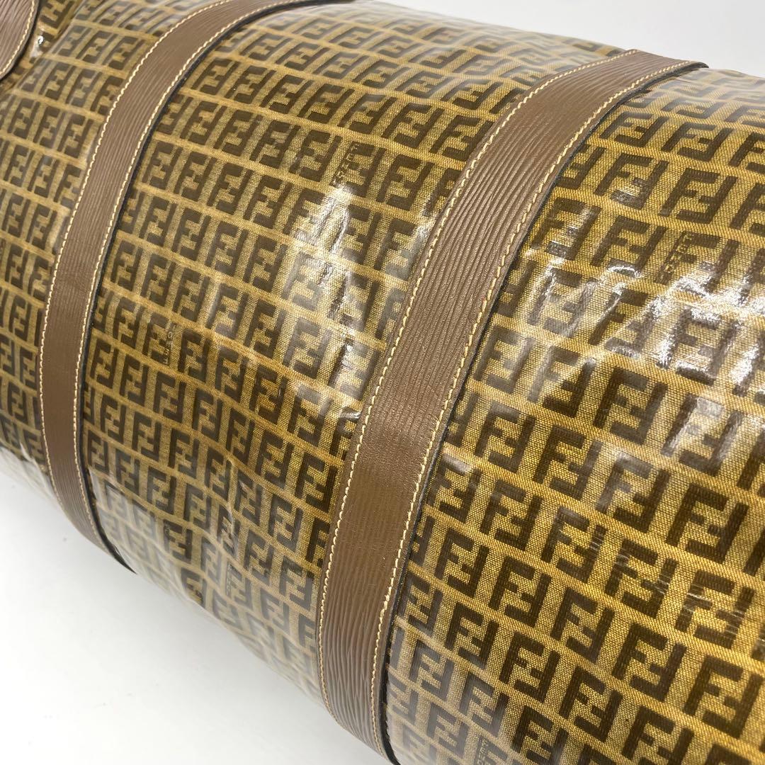 美品✨フェンディ ボストンバッグ ズッカ柄 FFトラベル 大容量 エナメル