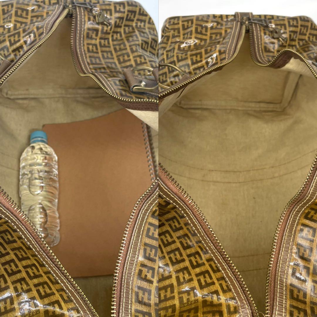 美品✨フェンディ ボストンバッグ ズッカ柄 FFトラベル 大容量 エナメル