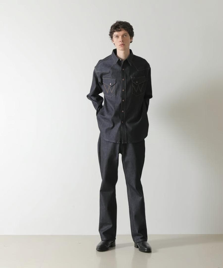 MB リジッドデニムウエスタンシャツ Wrangler ラングラー L