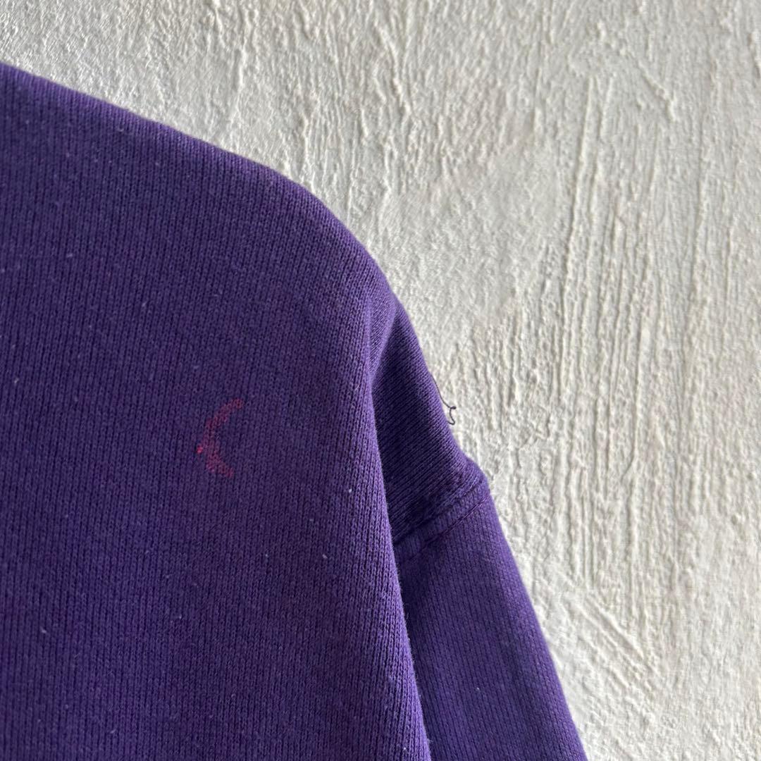 80S USA製 RUSSELL ATHLETIC プリントスウェット パープル