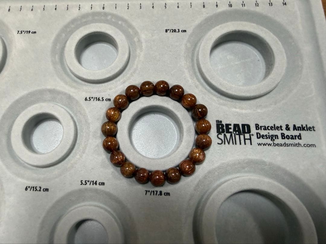 希少【ブラウンキャッツアイ ルチルクォーツ】11mm ブレスレット