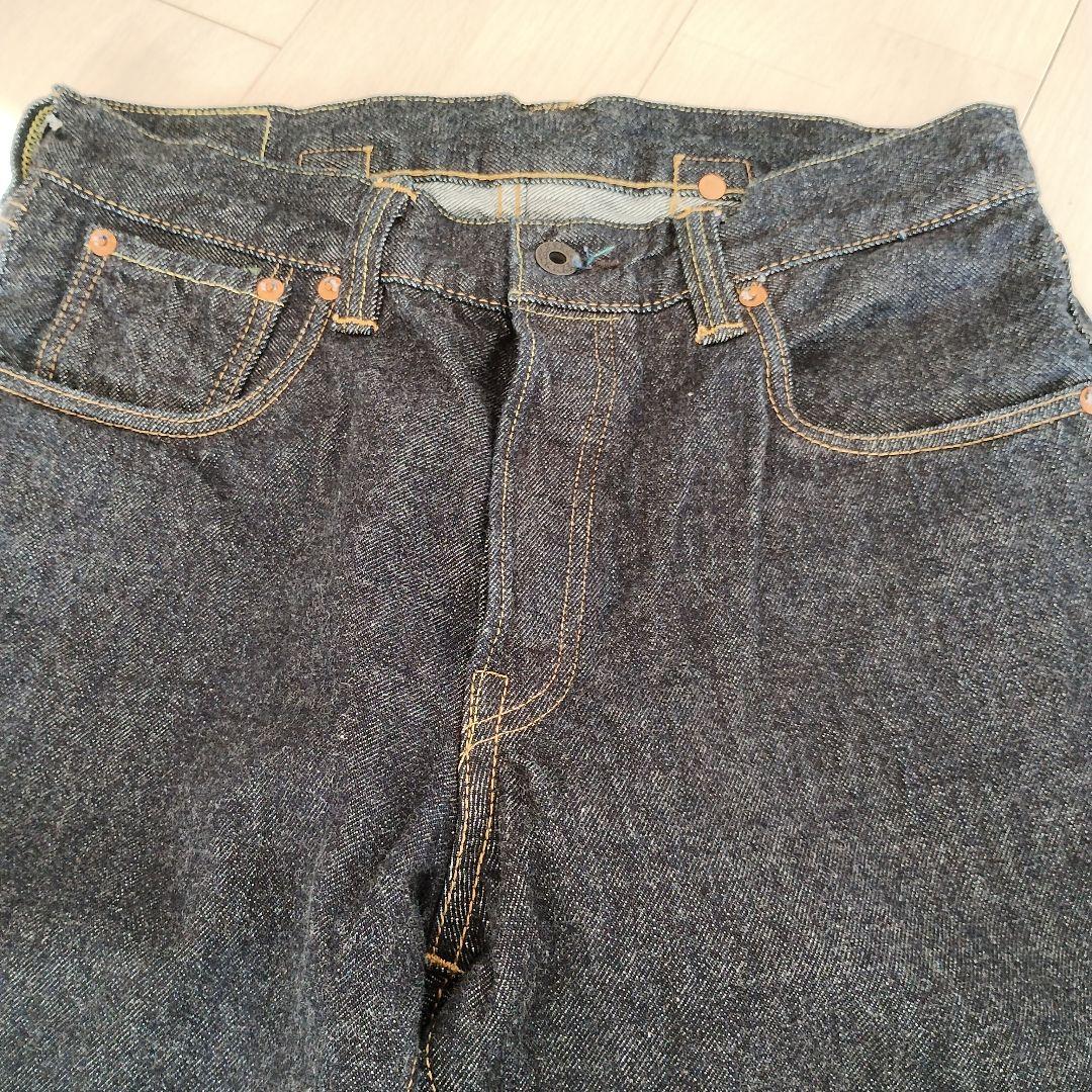 内田縫製 レインボーデニム 日本製 インディゴ 赤耳 新品未使用 ジーンズ