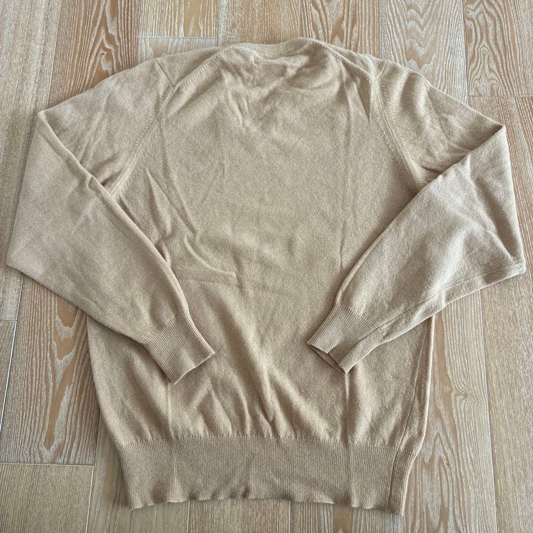 Ballantyne 100%カシミヤ Vネックセーター ベージュ