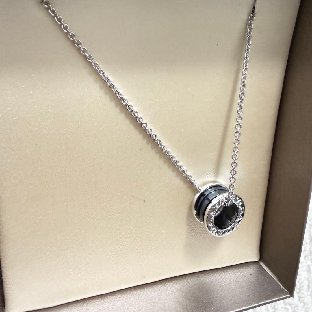 【新品　未使用】BVLGARI ネックレス シルバー ブラック セラミック