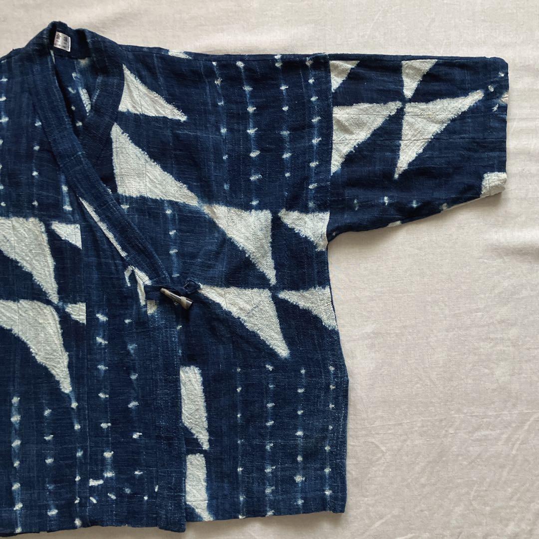 藍染　羽織り　ジャケット　コート　古布　和布