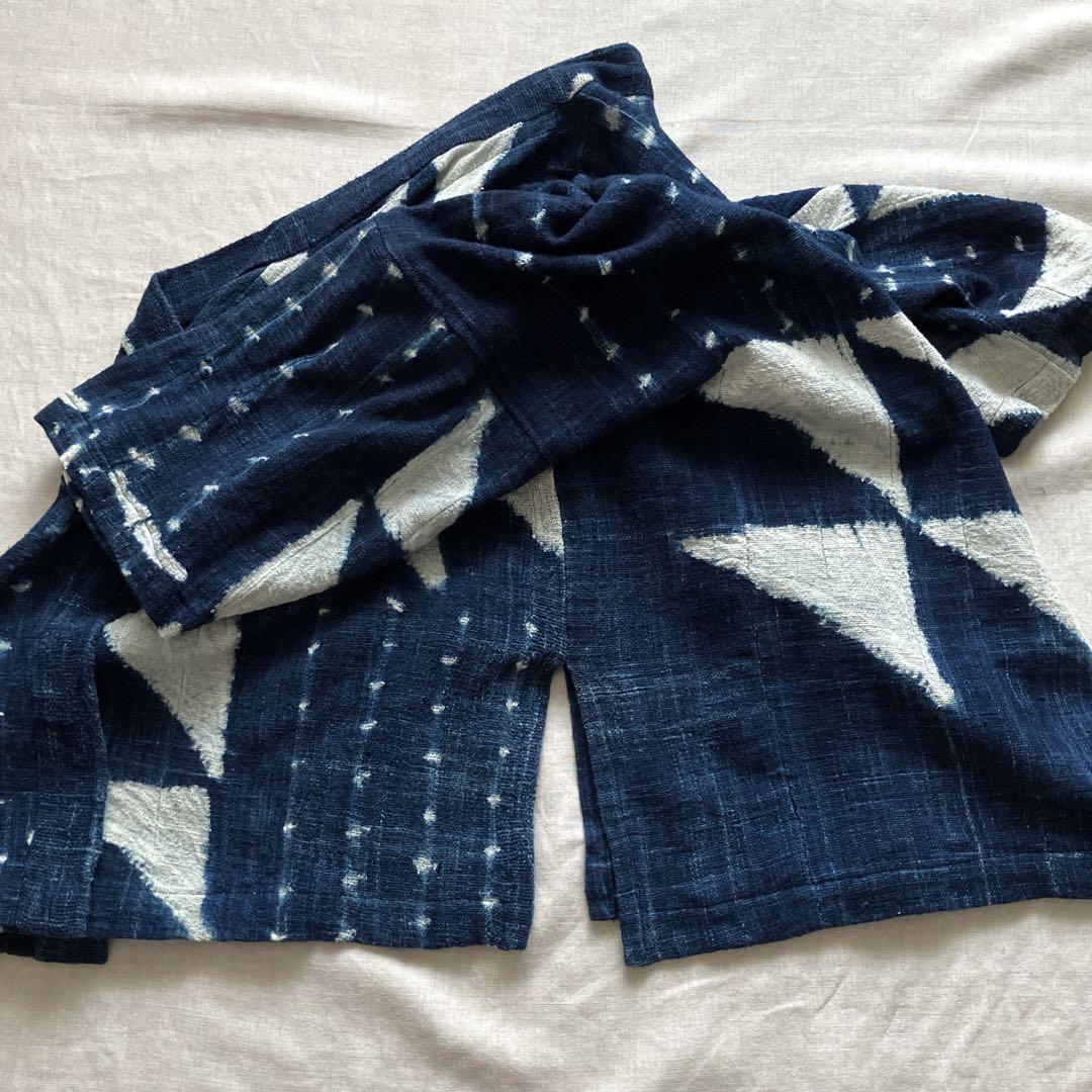 藍染　羽織り　ジャケット　コート　古布　和布