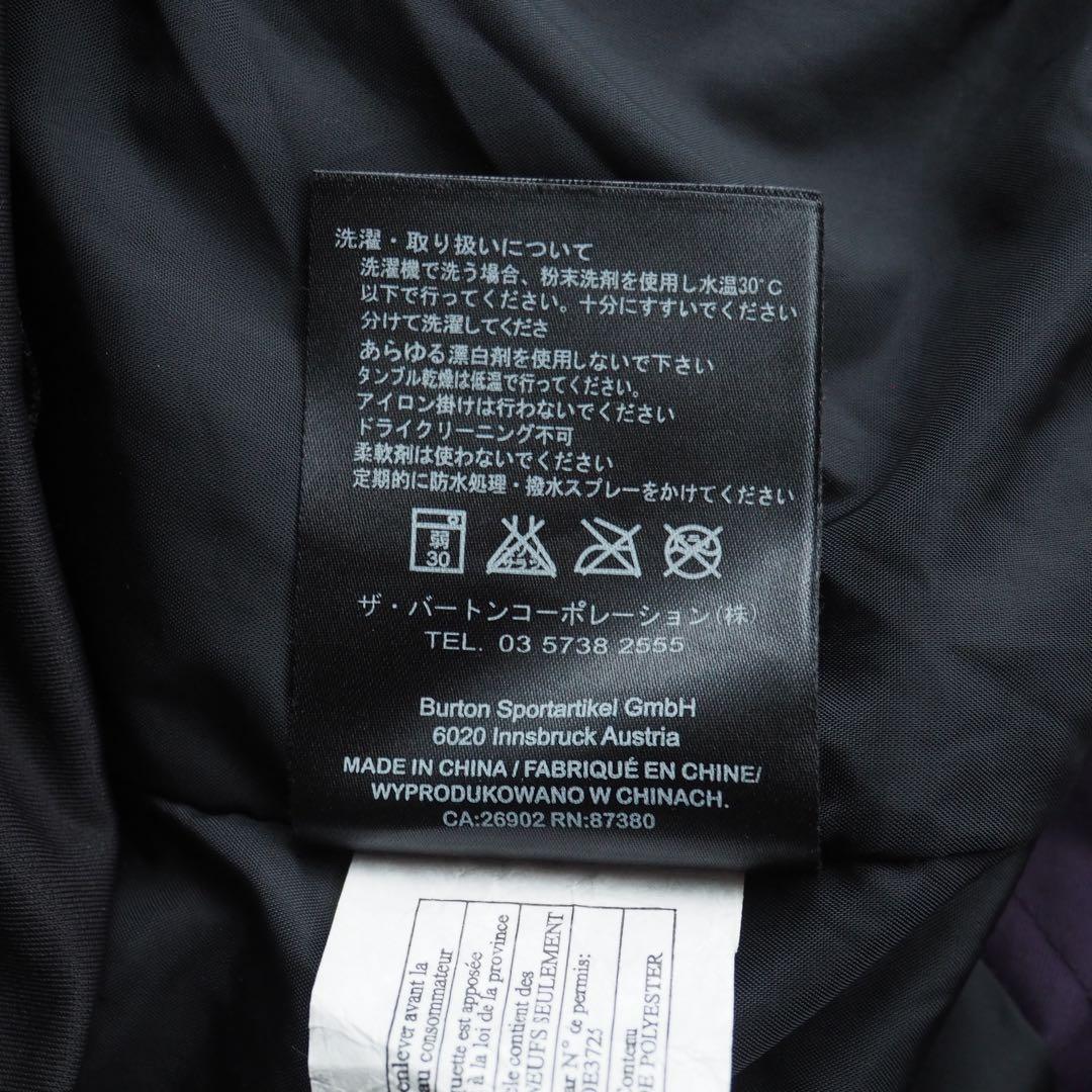 BURTON DRY RIDE スノージャケット パープル チェック柄 Lサイズ