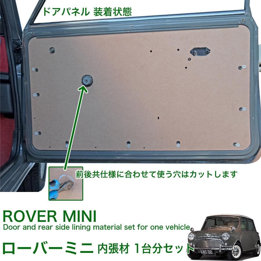 ローバーミニ 内装 内張 材 ドア内張 リア内張 材料 クラッシック クーパー