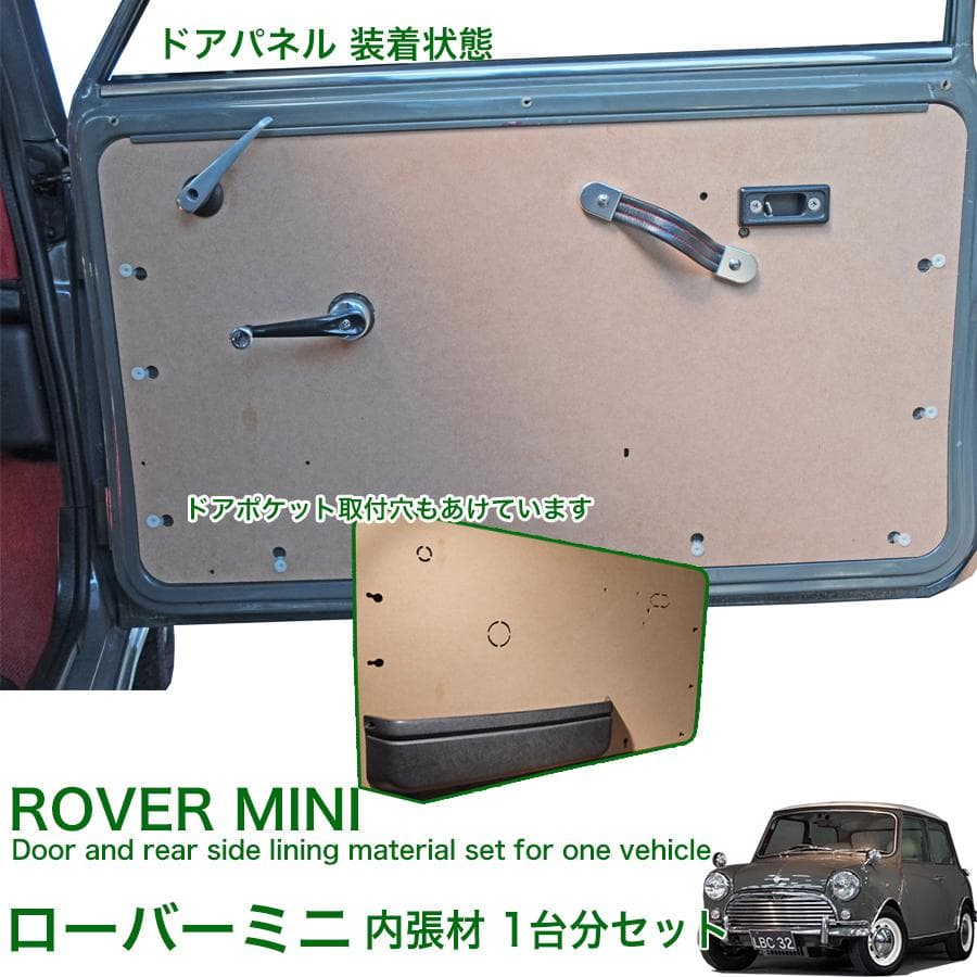 ローバーミニ 内装 内張 材 ドア内張 リア内張 材料 クラッシック クーパー