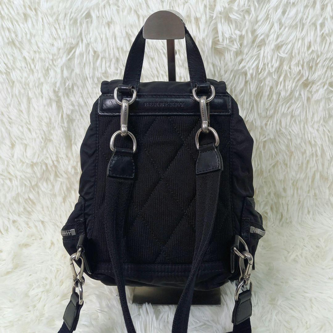 BURBERRY バーバリー ミニ リュック バックパック 巾着 ブラック 黒
