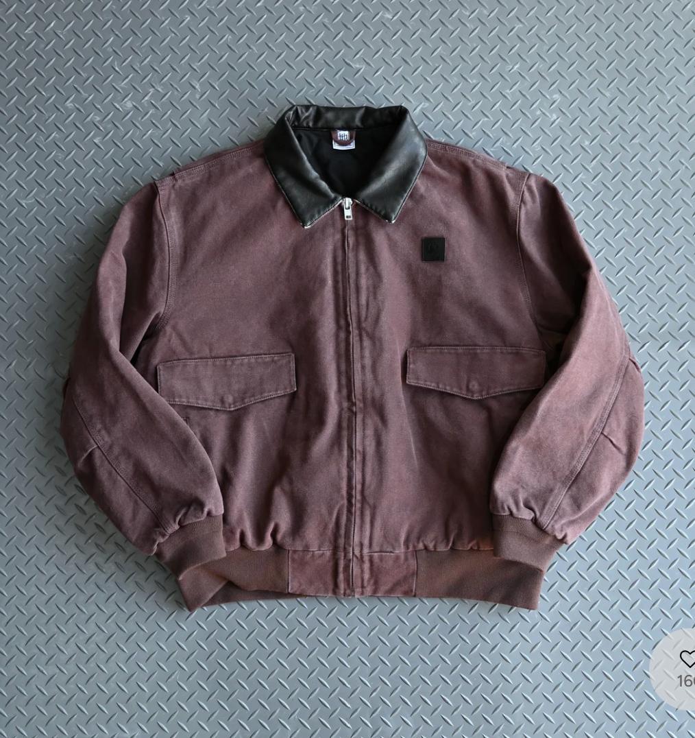 L2139　レザーカラーデトロイトジャケット　M（red）　地底人ONLINE