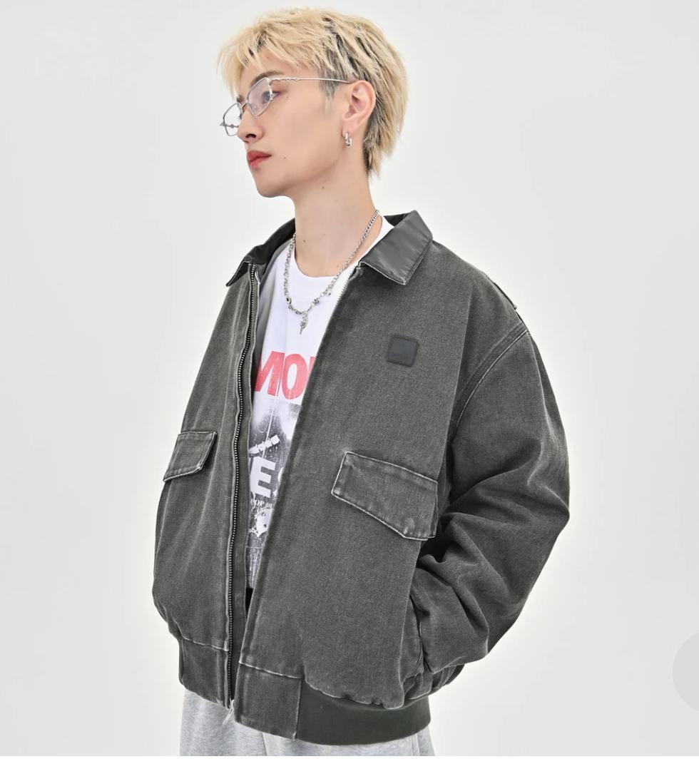 L2139　レザーカラーデトロイトジャケット　M（red）　地底人ONLINE