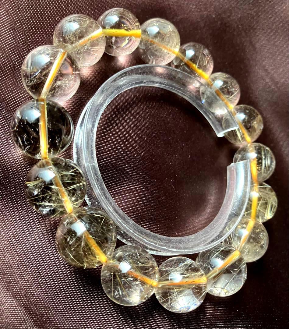 オールドヒマラヤコレクション　ガネーシュヒマール　ルチル　約14ミリ