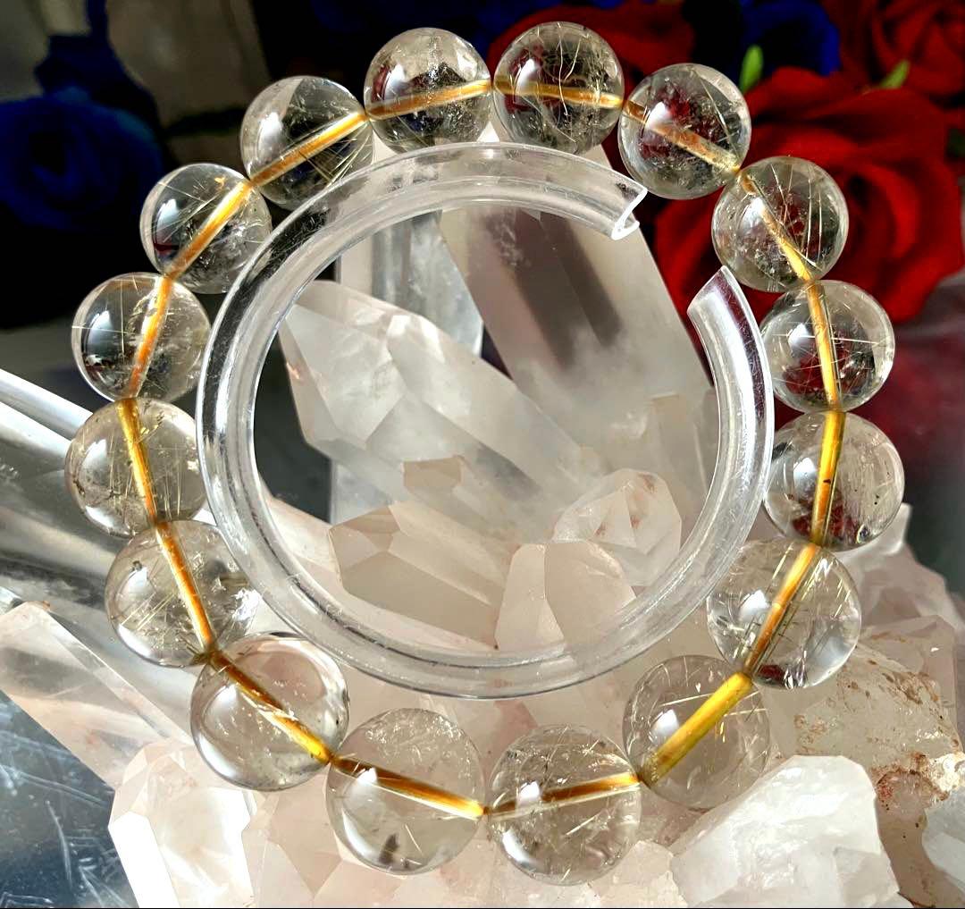 オールドヒマラヤコレクション　ガネーシュヒマール　ルチル　約14ミリ