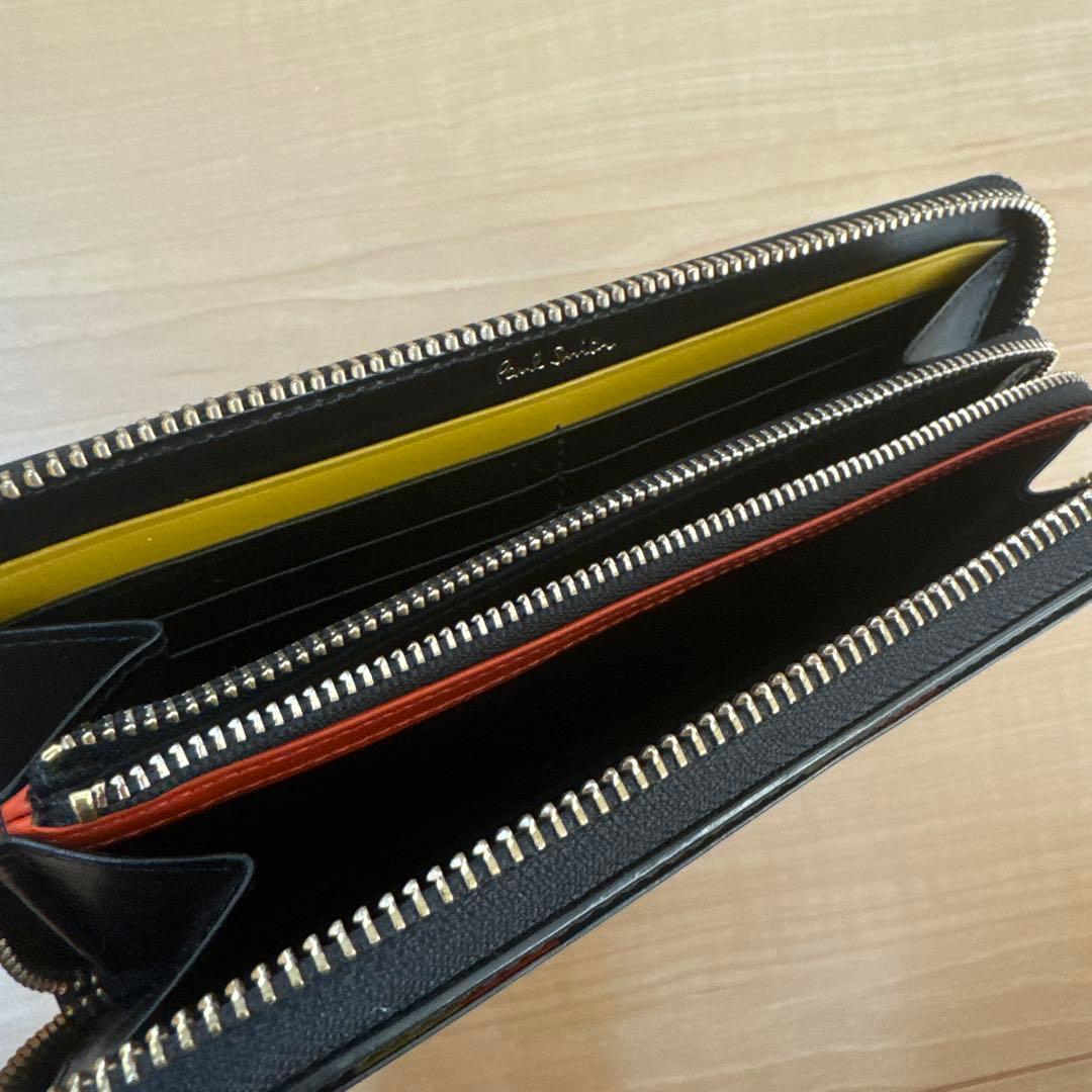 Paul Smith ブラック 長財布　マルチストライプ