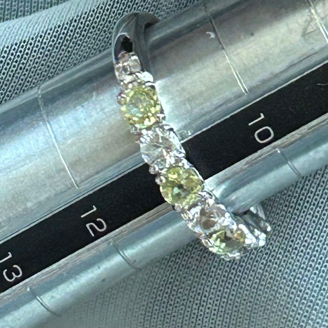 マリ　ガーネット　ホワイトトパーズ　ハーフエタニティ　リング　指輪　K18