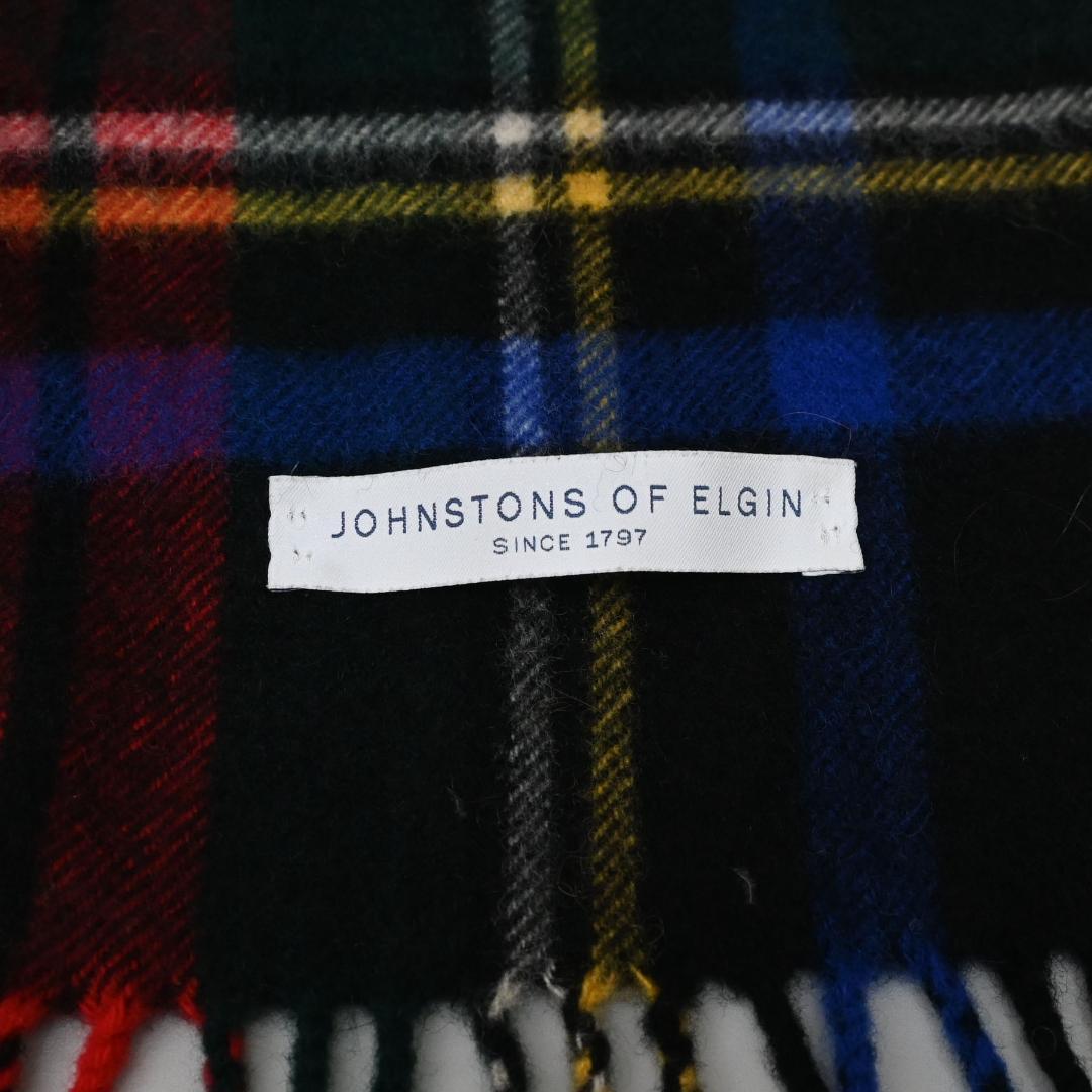 ■ 48247★年 Johnstons ジョンストンズ チェック 大判ストール”