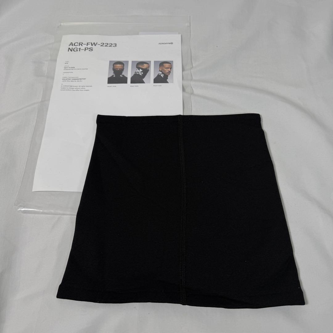 ACRONYM NG-1-PS FW2223 ネックゲイター ブラック 初期ロゴ