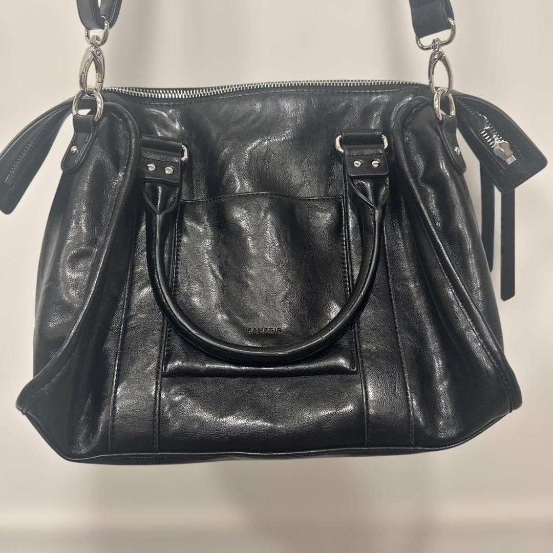 アンティークフェイクレザーボストン　JEANASIS ジーナシス