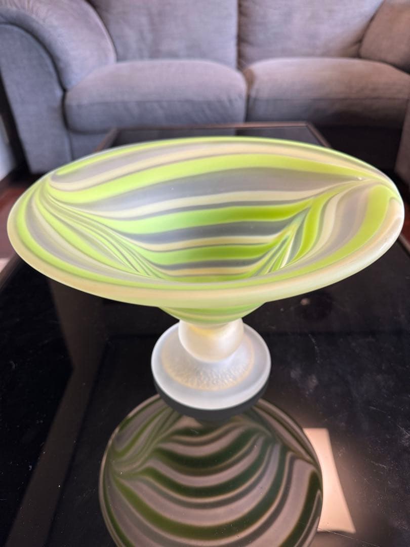 値下げ!人間国宝藤田喬平の子息藤田潤作品ガラスボウル 直径29cm 高さ20cm