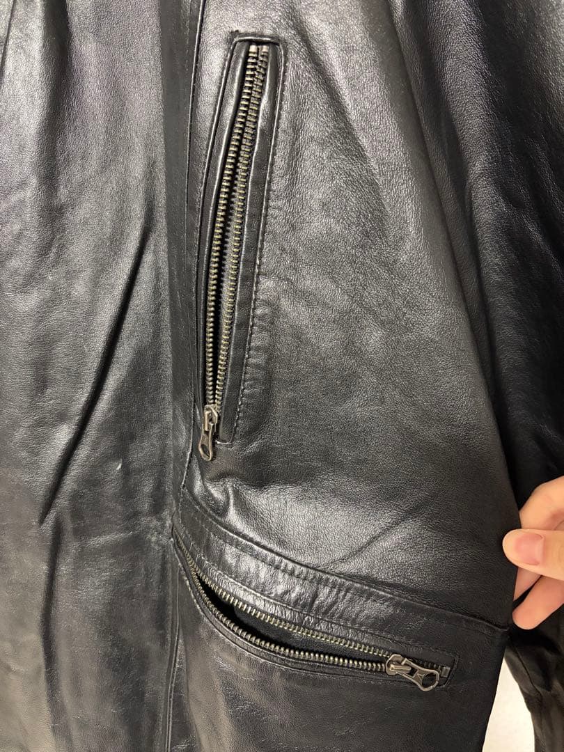 KING SIZE 90s ダブルライダースジャケット 5XL デッドストック