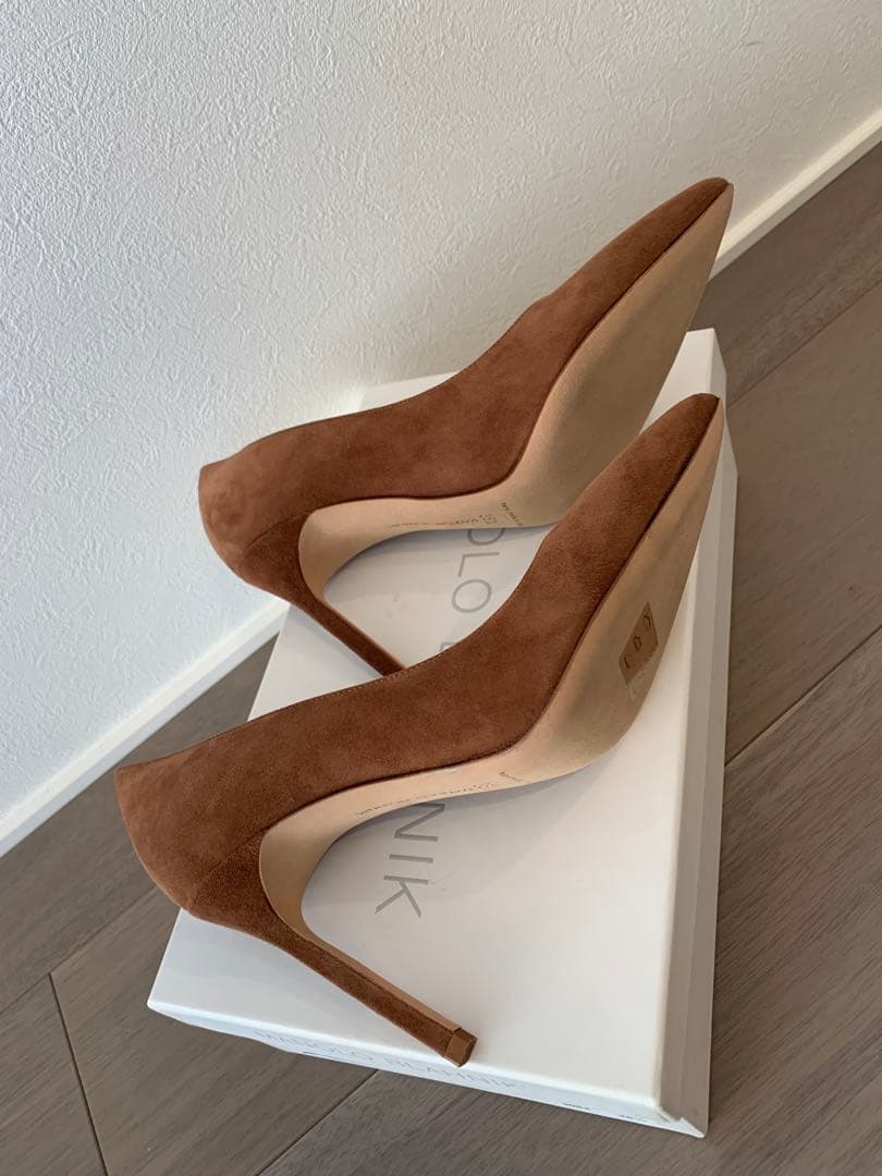 【未使用】MANOLO BLAHNIK ブラウン スエード 35.5
