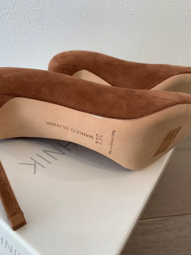【未使用】MANOLO BLAHNIK ブラウン スエード 35.5