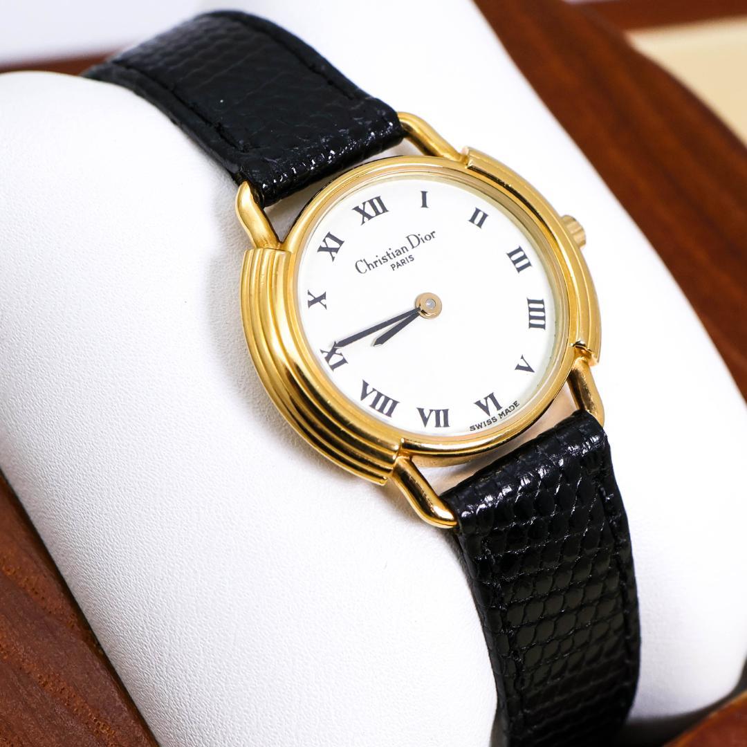 稼働 Christian Dior 腕時計 ローマン レディース アンティーク