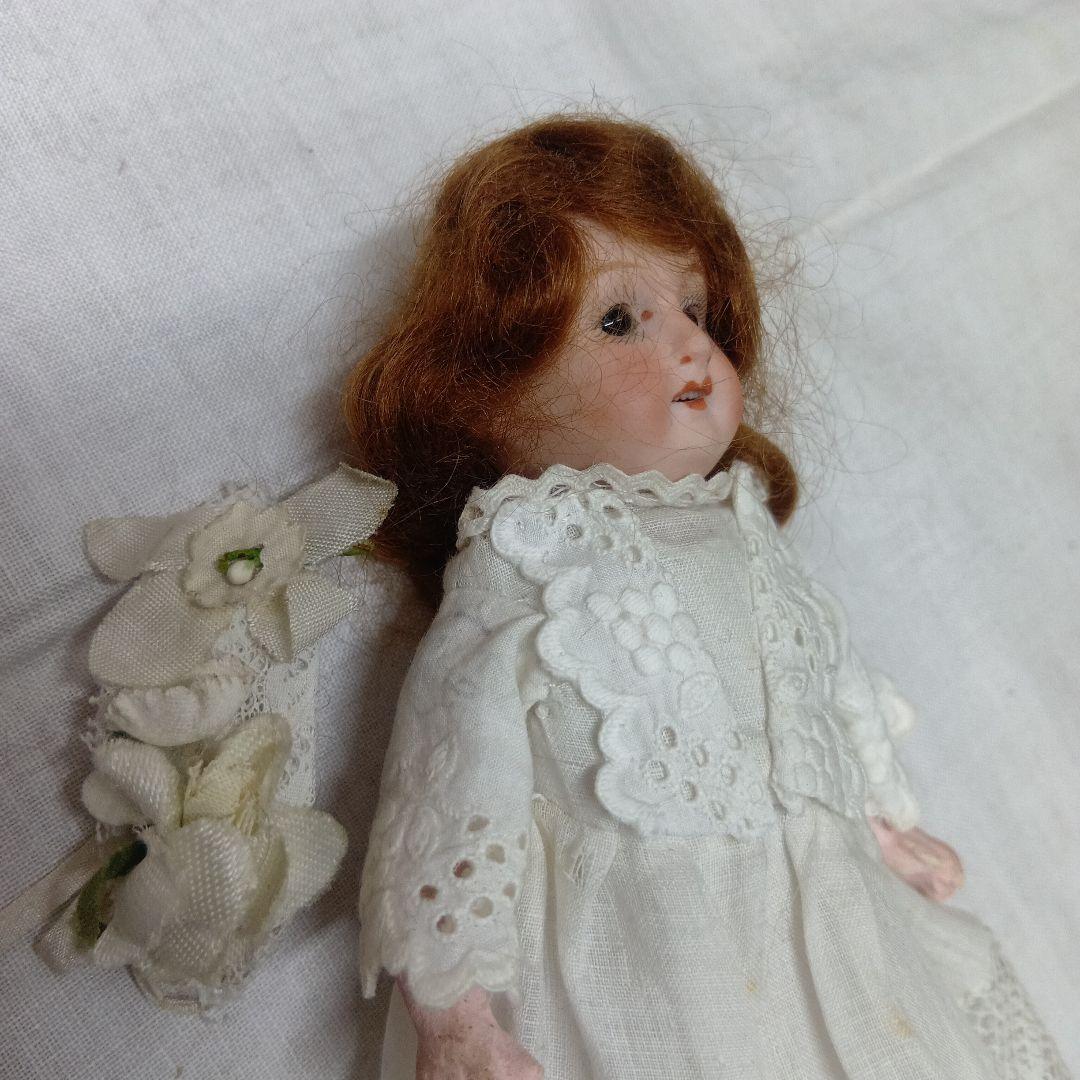 ♥ドイツからやって来た白いドレスがステキなアンティークビスクドール　ミニョネット