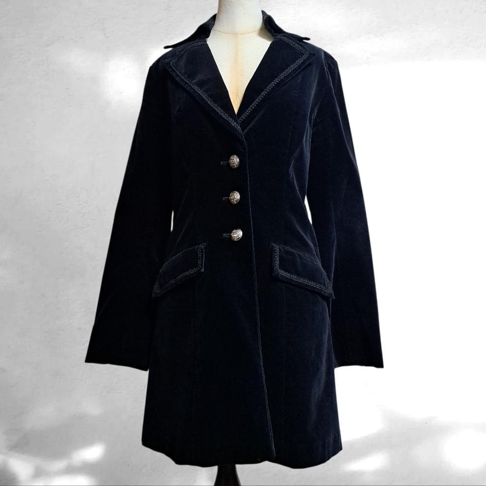 BLACK PEACE NOW 別珍 コート アウター 黒 ベロア ベルベット