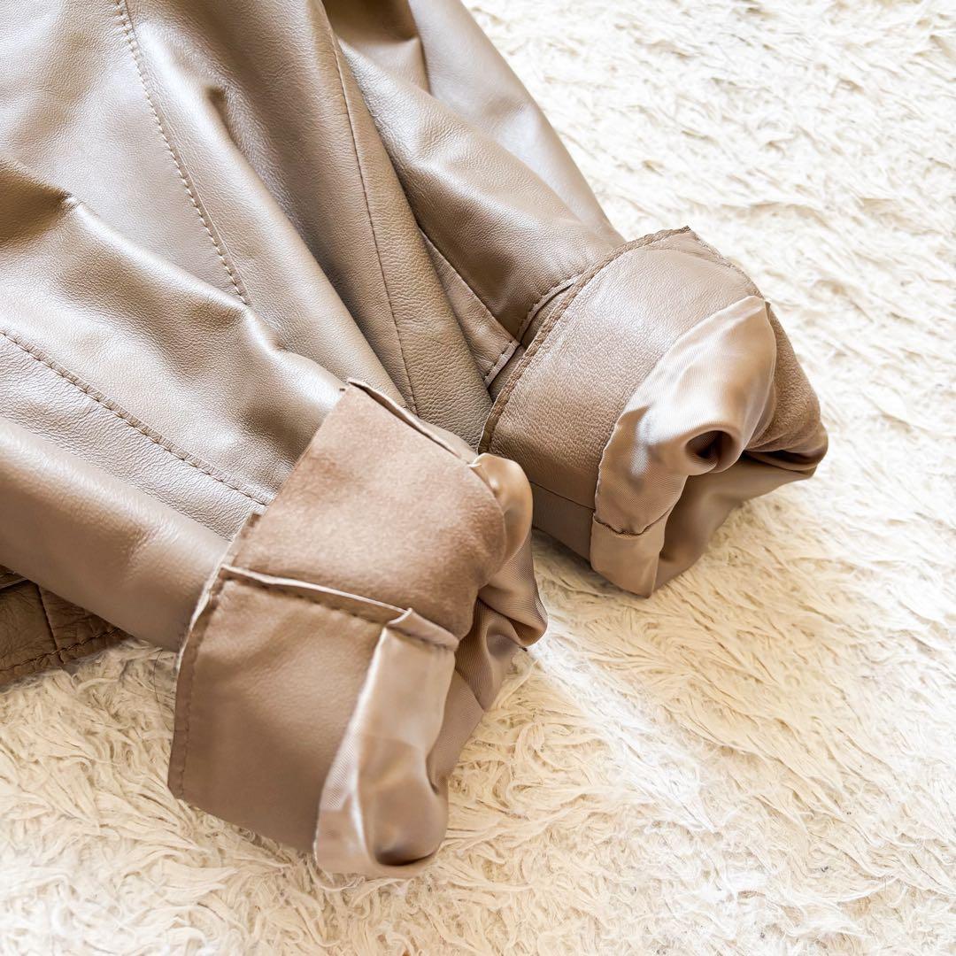 【美品】23区 ラムレザージャケット ノーカラー 羊革 40 大きめサイズ