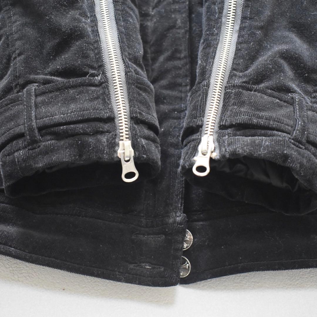 Hikozoh Ozz On ゴシック 黒コーデュロイジャケット 安全ピン　中綿