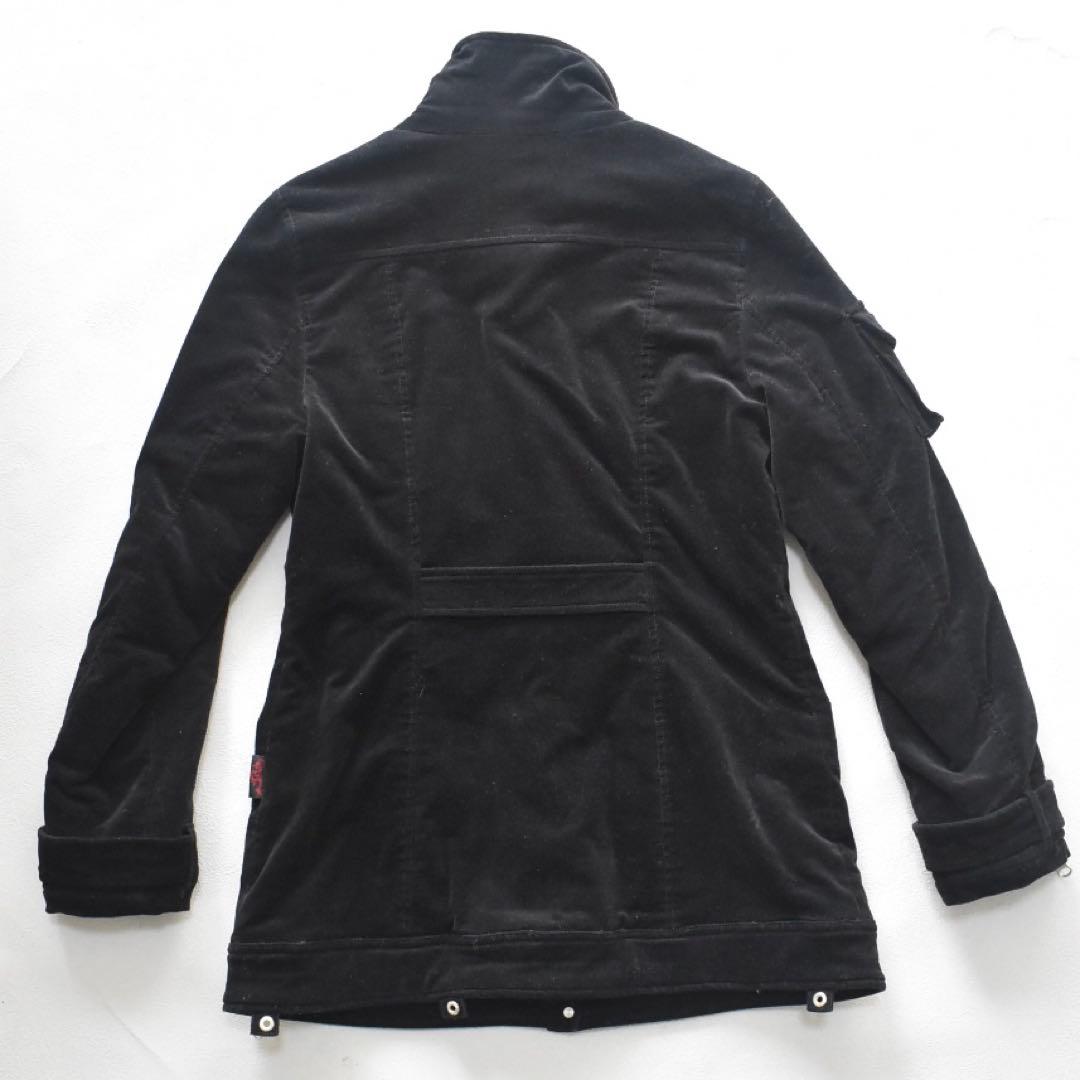 Hikozoh Ozz On ゴシック 黒コーデュロイジャケット 安全ピン　中綿