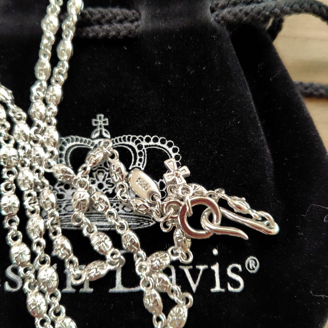 Justin Davis　 タイニークロスチェーン 70cm　シルバー　ロング