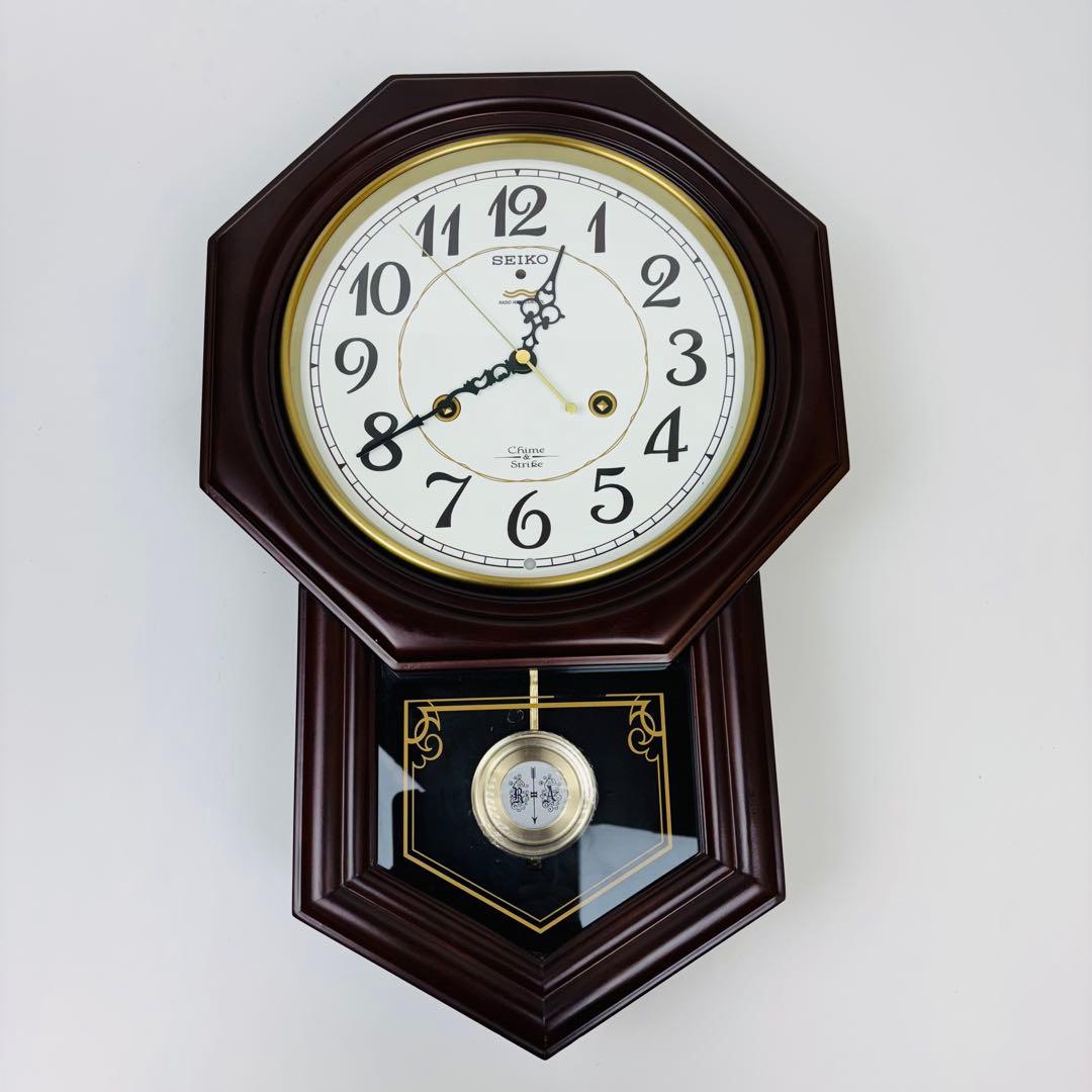 【美品】SEIKO セイコー　RQ205B 電波時計　柱時計