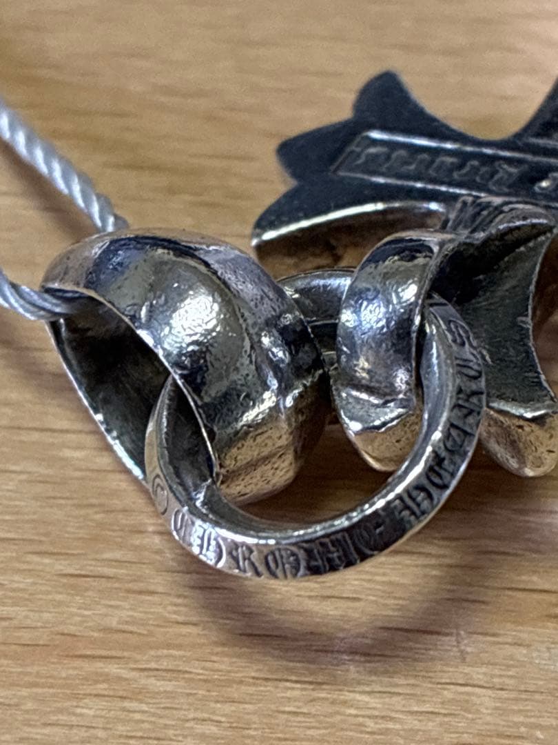 クロムハーツ スモールCHクロス Wベイル ペンダント 鑑定済み 正規品