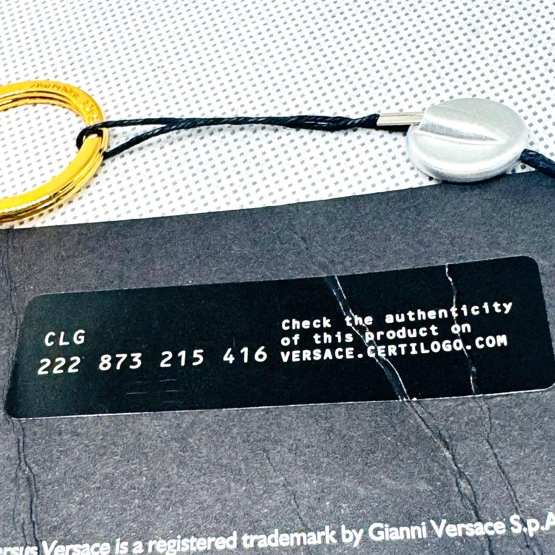 VERSACE ヴェルサーチ ライオン キーリング キーホルダー ゴールド 美品