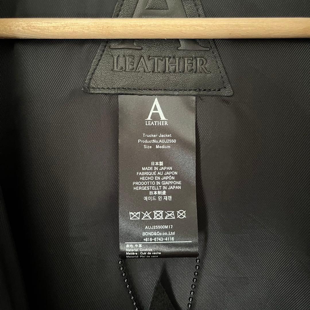 A LEATHER TRUCKER JACKET レザー ジャケット ovy