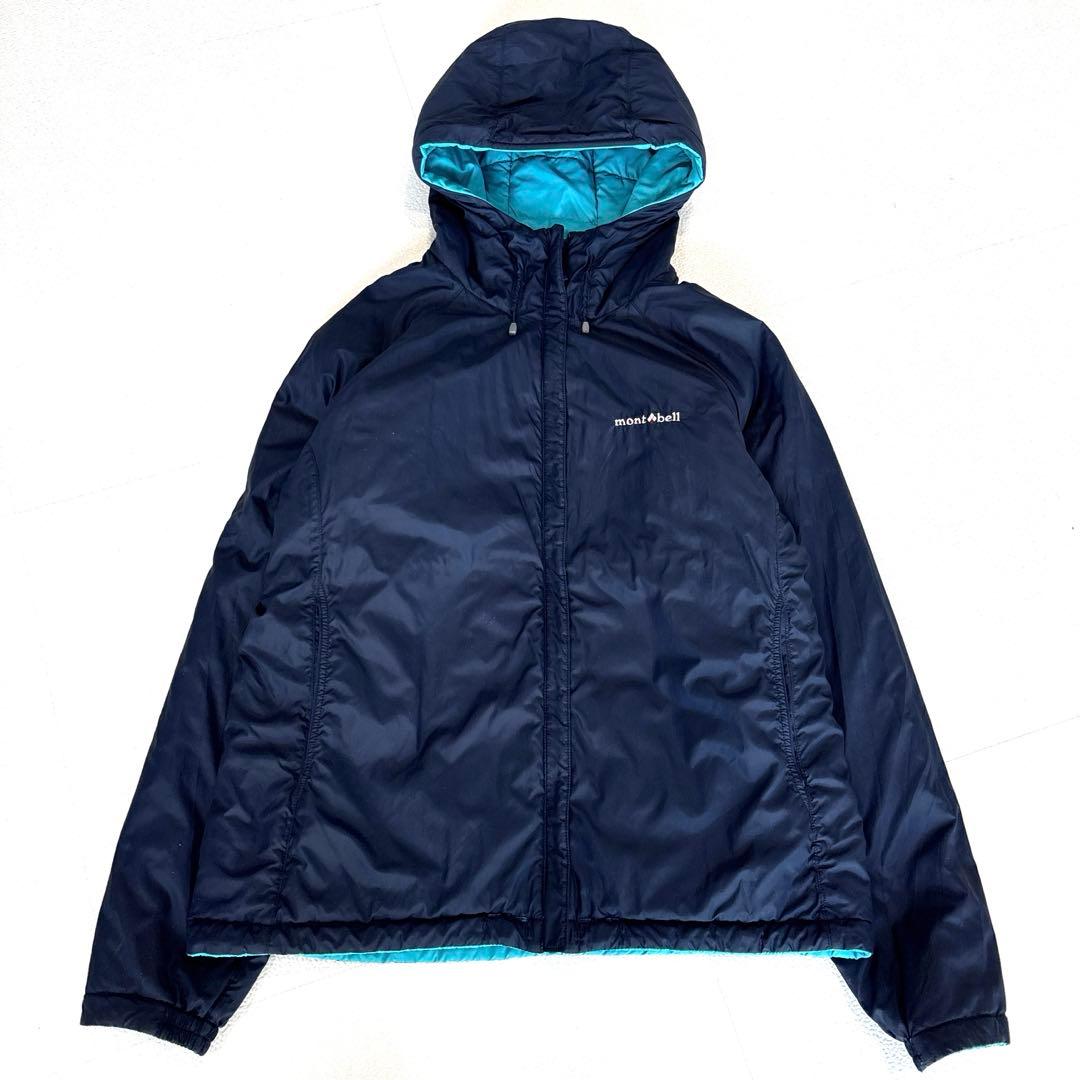 専用【美品/XL】モンベル　リバーシブル　サーマライトパーカ　ターコイズ
