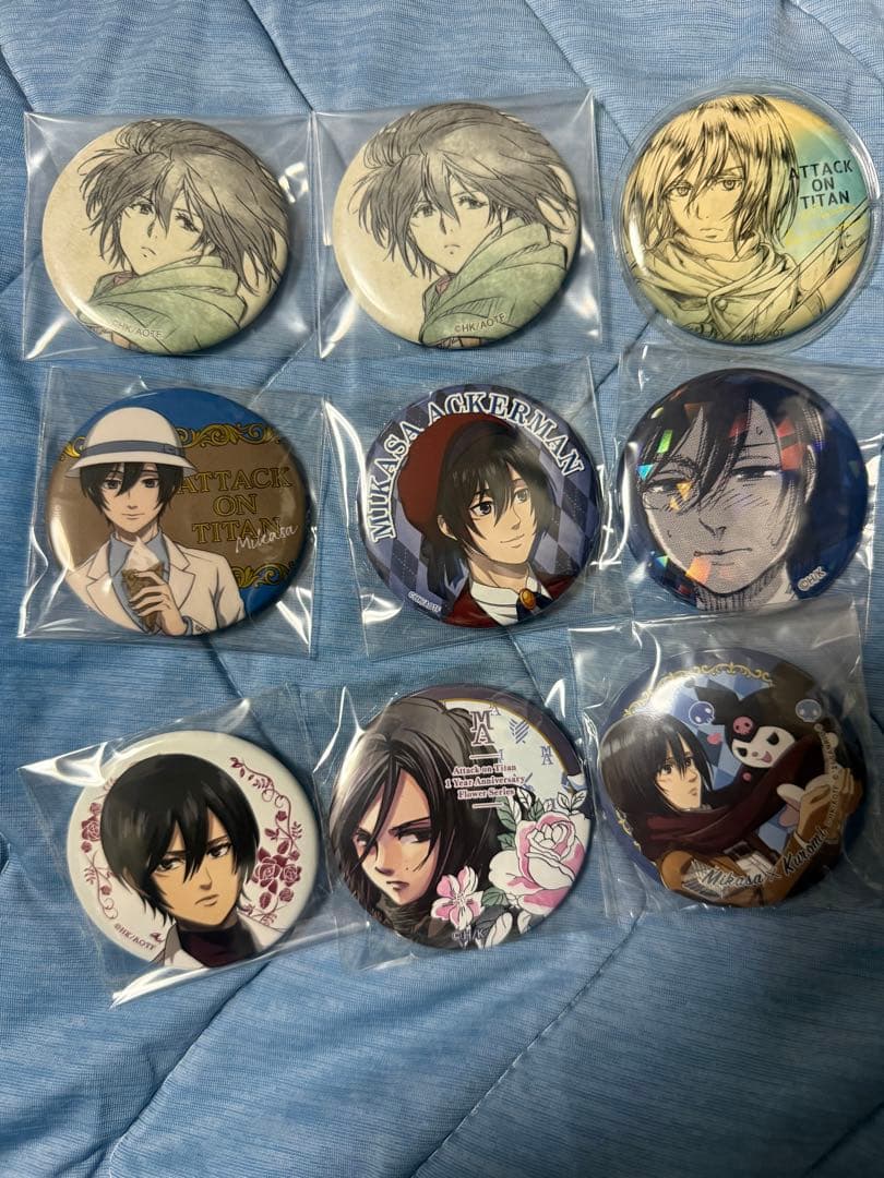 進撃の巨人 ミカサ 缶バッジ まとめ売り