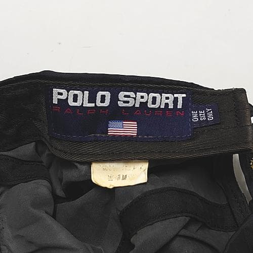 ポロスポーツ ラルフローレン　90s 当時物 ジェットキャップ ブラック