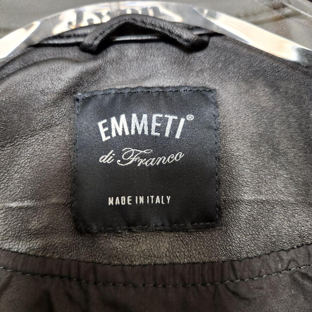 EMMETI エンメティ juri ユリ ラムレザー ジップ 黒 40